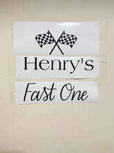 Load image into Gallery viewer, Personalised adhesive ‘fast one ‘ vinyl decal