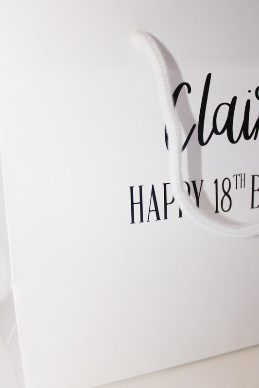 Personalised birthday and name gift bag