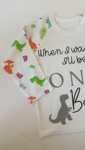 Load and play video in Gallery viewer, Personalised Birthday Dinosaur pyjamas set