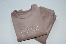 Load image into Gallery viewer, Velvet Mocha Ribbed loungewear set

