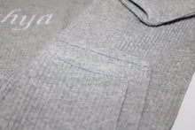 Load image into Gallery viewer, Custom Texted Embroidered Dove Grey ribbed loungewear
