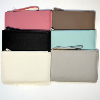 Personalised monogram clutch bag