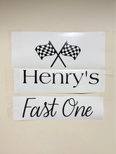 Load image into Gallery viewer, Personalised adhesive ‘fast one ‘ vinyl decal
