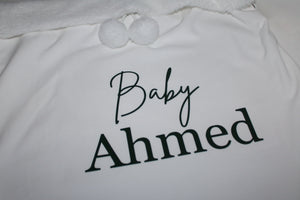 Luxury personalised white sack large