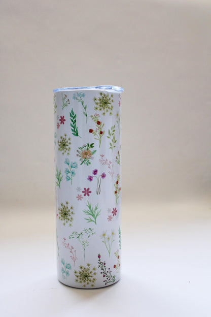 Stainless steel 20oz flower tumbler