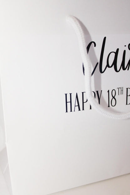 Personalised birthday and name gift bag