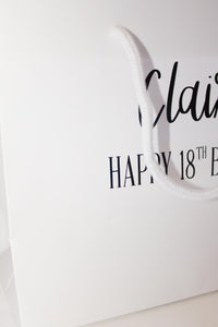 Personalised birthday and name gift bag