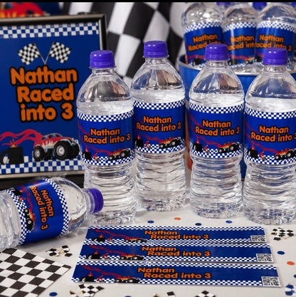 Custom race labels - party favours bottles