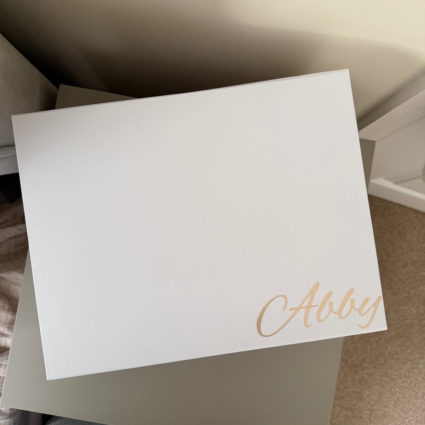 Customised laminated magnetic bridesmaid gift boxes