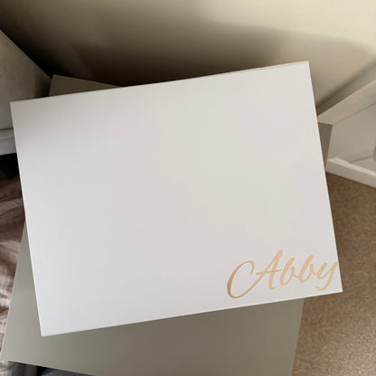 Customised laminated magnetic bridesmaid gift boxes