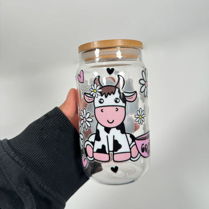 ‘ Moody without coffee’  16oz glass cup