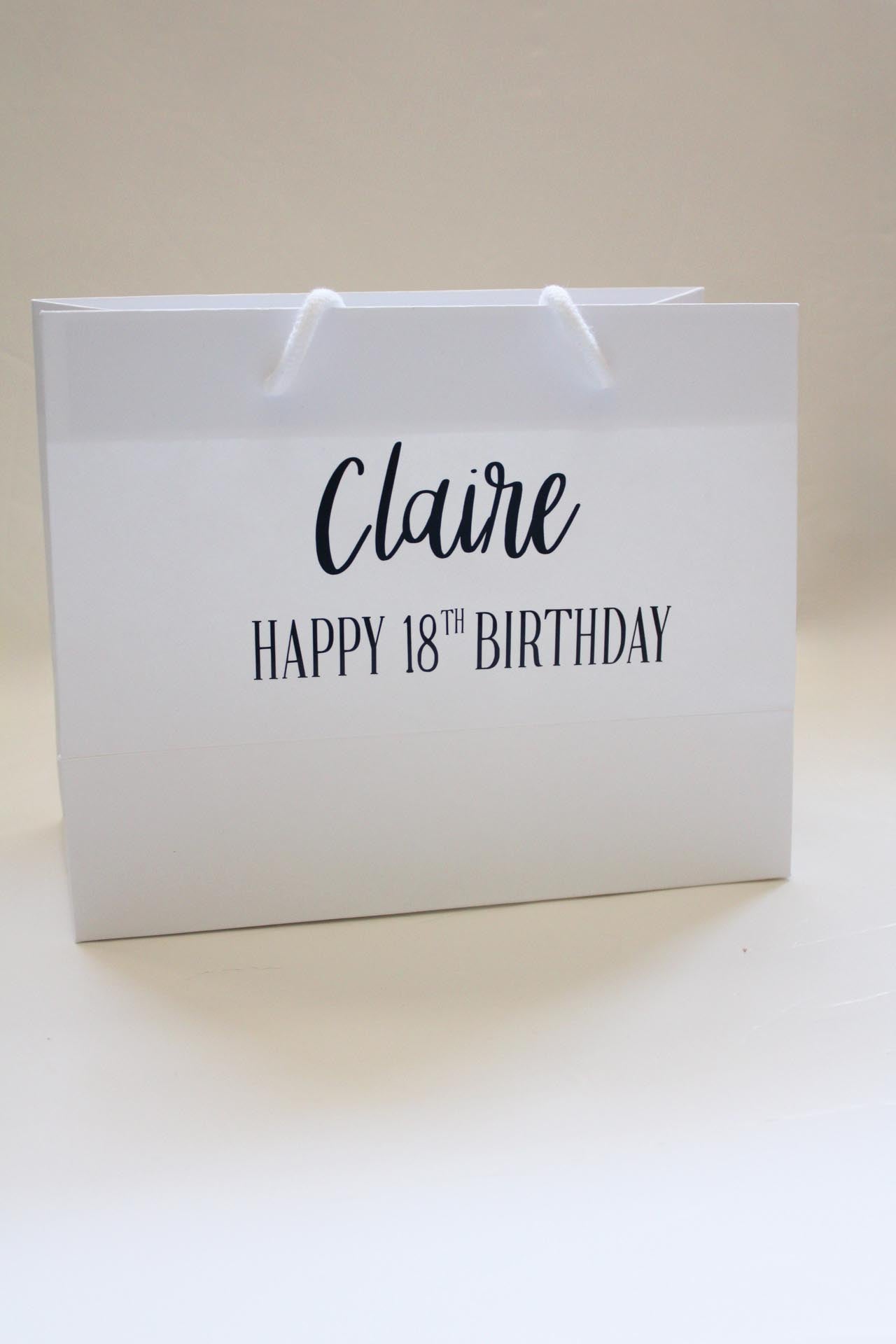 Personalised birthday and name gift bag