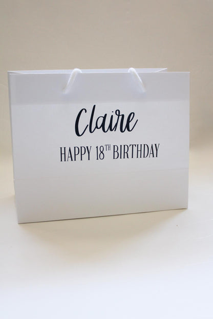 Personalised birthday and name gift bag
