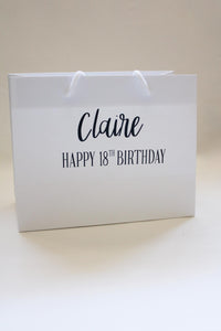 Personalised birthday and name gift bag