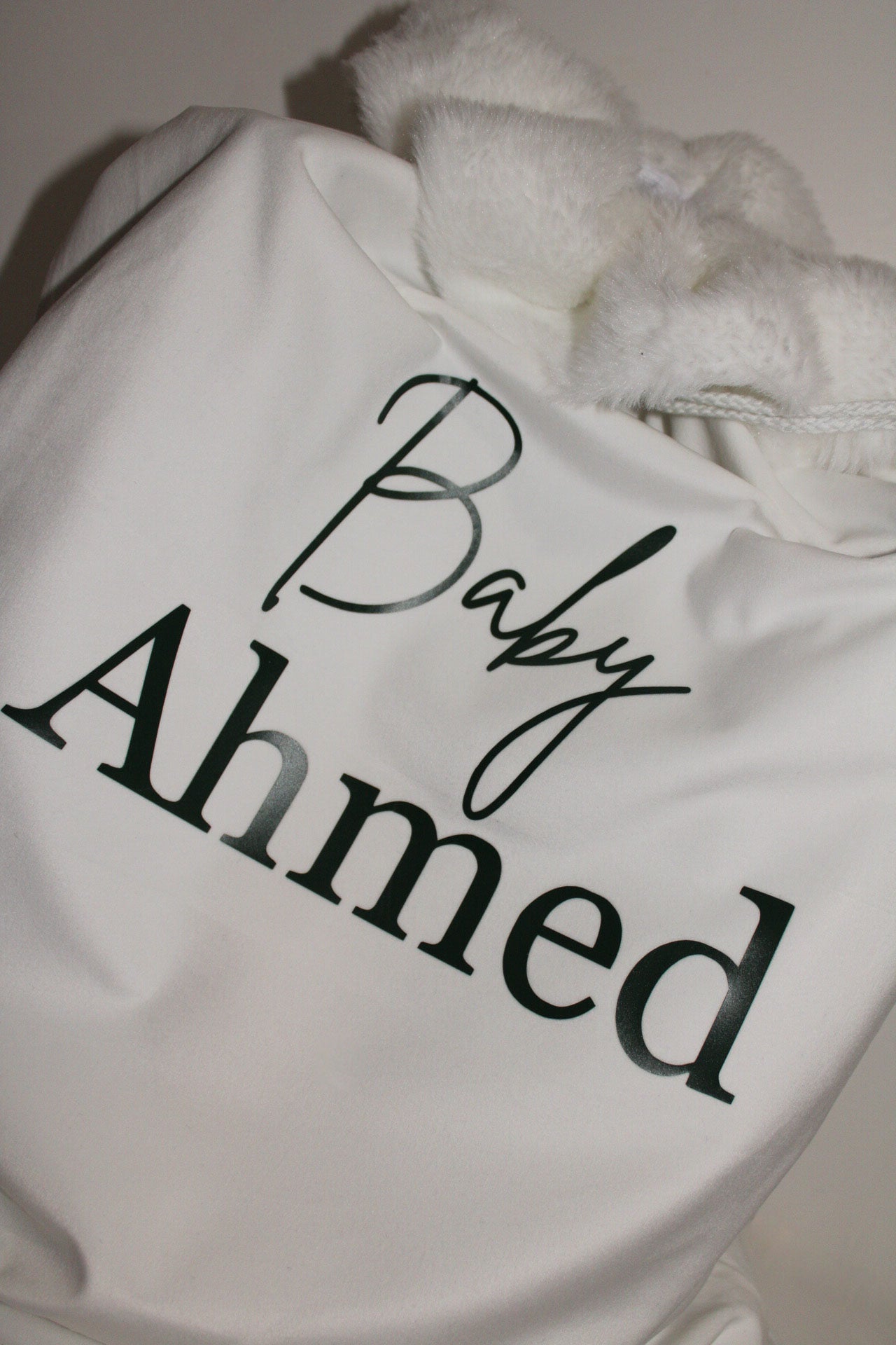 Luxury personalised white sack large