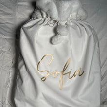 Load image into Gallery viewer, Luxury personalised white sacks
