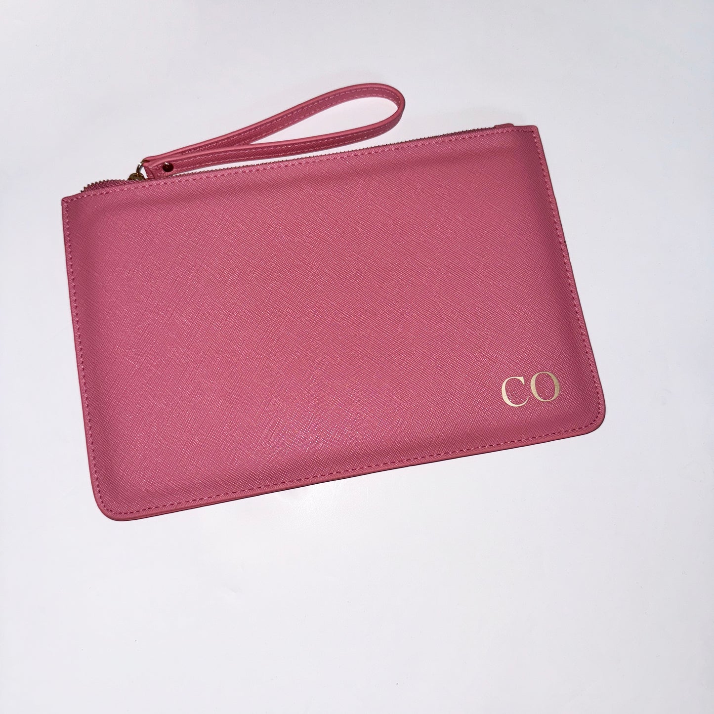 Personalised monogram clutch bag