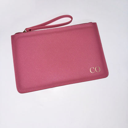 Personalised monogram clutch bag