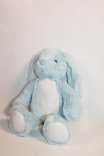 Load image into Gallery viewer, Personalised new born soft blue bunny keepsake
