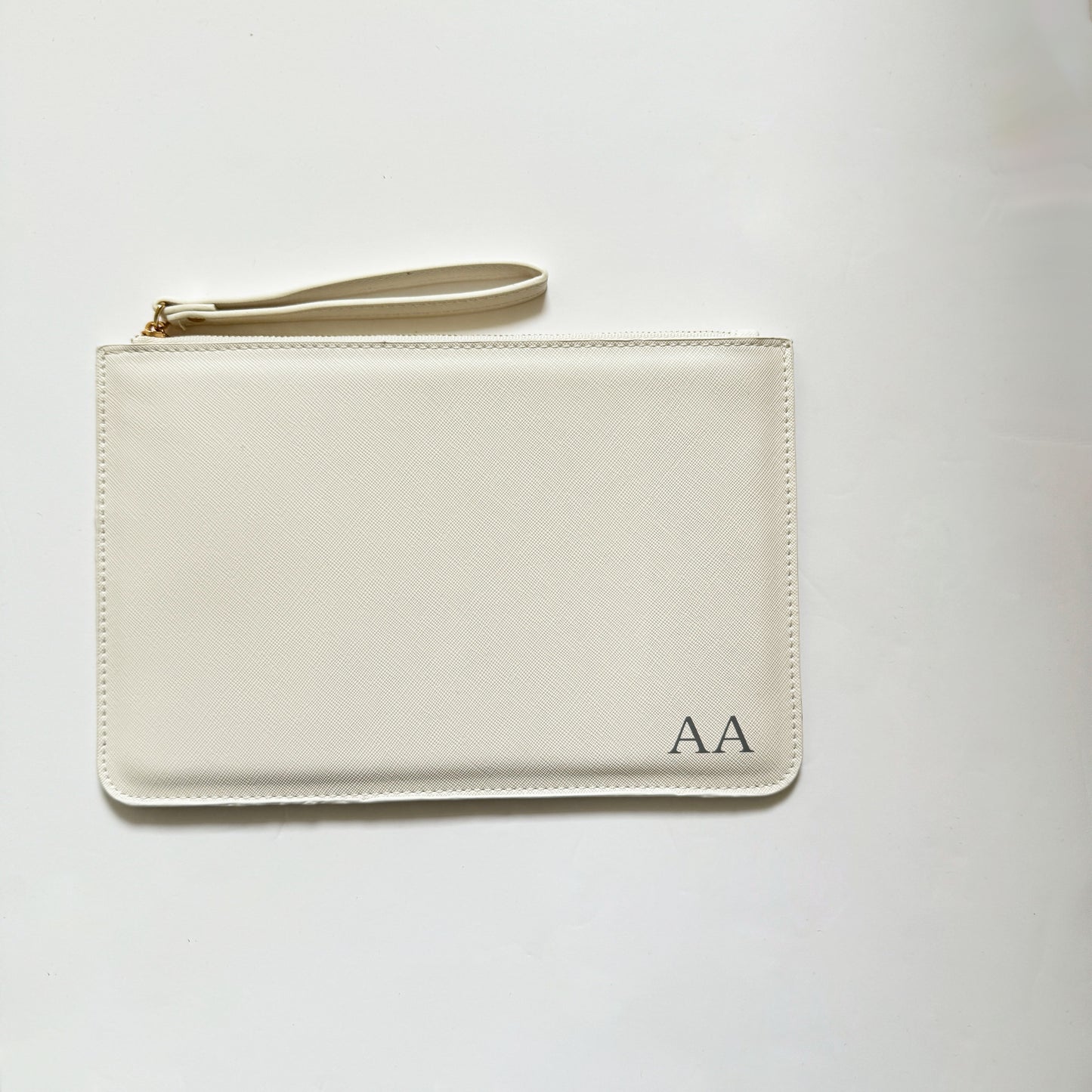 Personalised monogram clutch bag