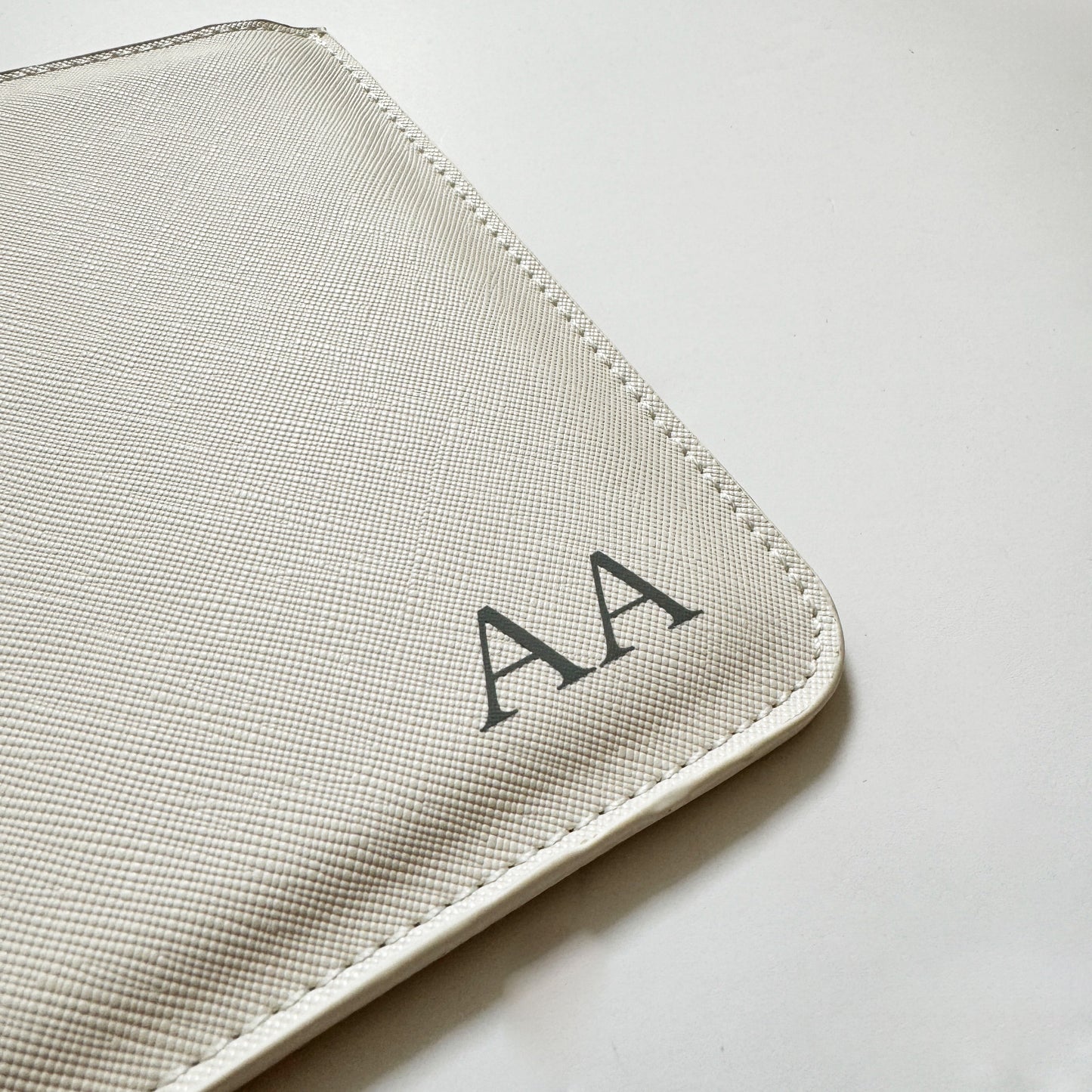 Personalised monogram clutch bag