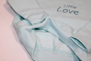 Embroidered ‘Little love' blue long sleeved sweatshirt