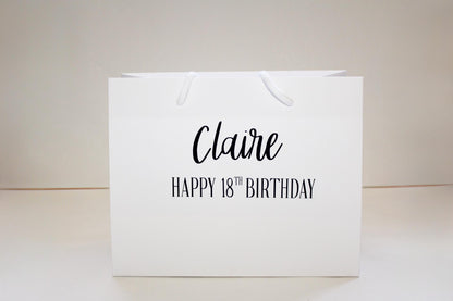 Personalised birthday and name gift bag