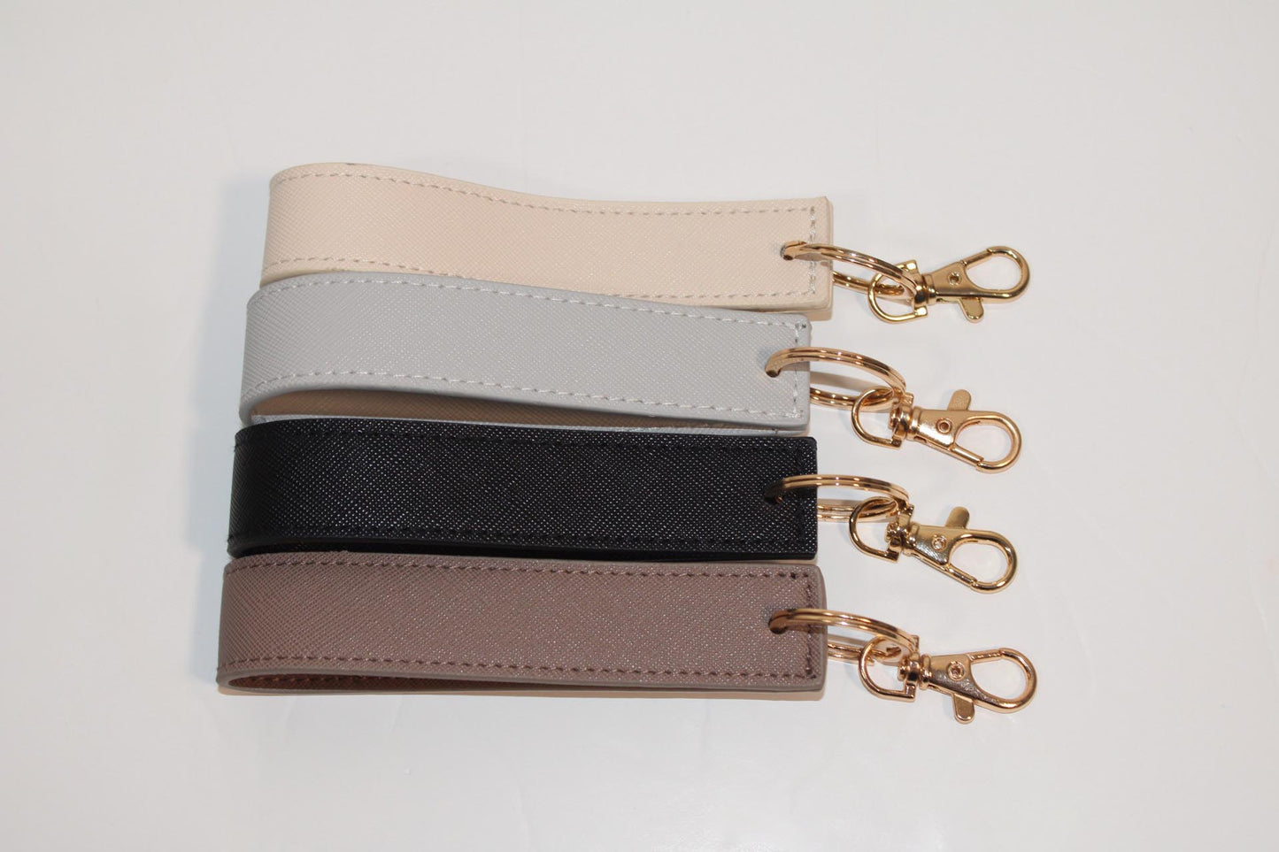 Monogram wristlet keyring