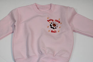 Printed sassy little soul long sleeved pink sweatshirt