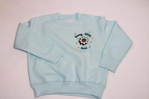 Blue sassy little soul printed sweatshirt